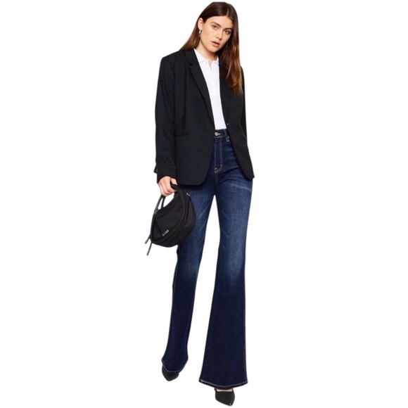 KanCan 13 (30) 34.5” Inseam Luke High Rise Flare Jeans Women's Dark Wash KC7340D - Picture 1 of 10